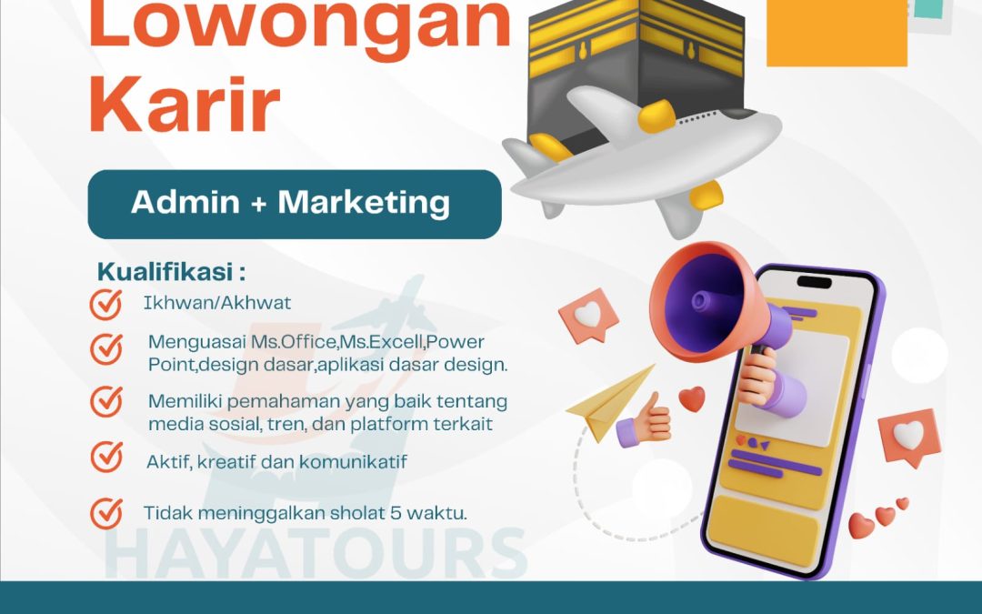 Lowongan Karir Admin Plus Marketing